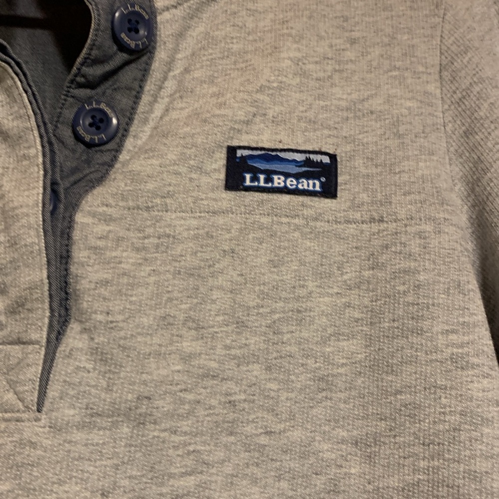 - LL BEAN Soft cotton rugby sweatshirt medium petite - Picture 6 of 8